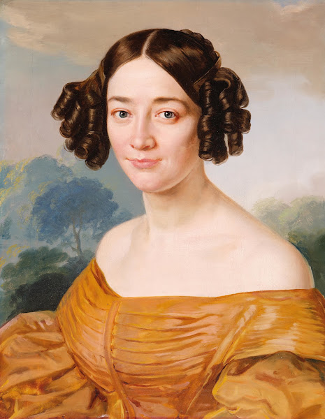 Portrait of a Lady in Yellow Dress portrait of Luise Polácková 1803 1873