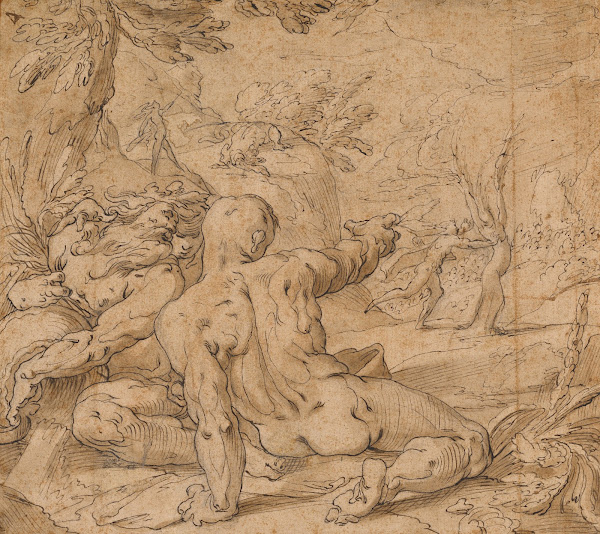 River Gods Watching Apollo Pursuing Daphne 1592