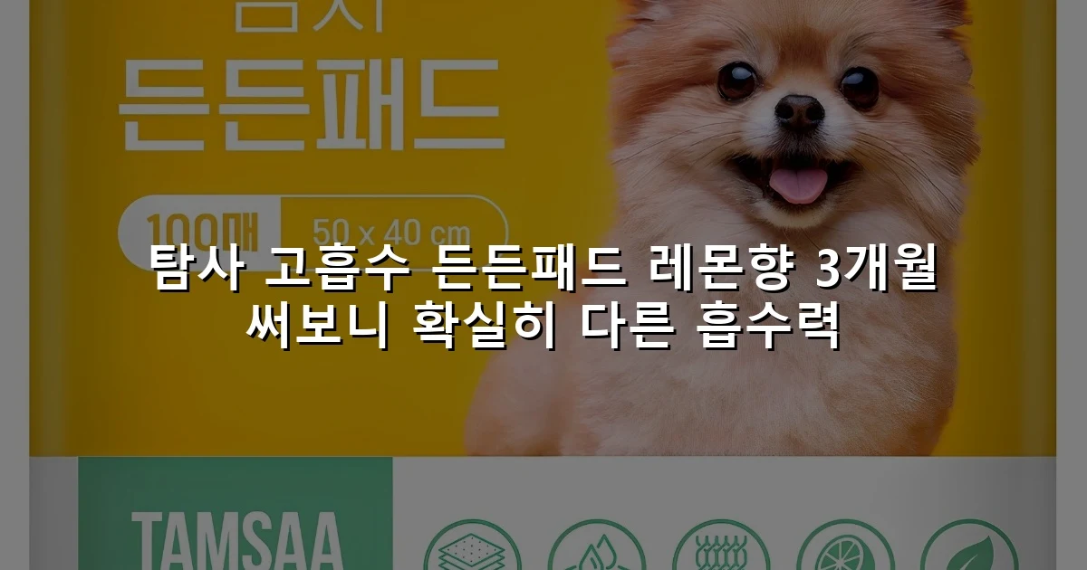 탐사 고흡수 든든패드 레몬향 3개월 써보니 확실히 다른 흡수력