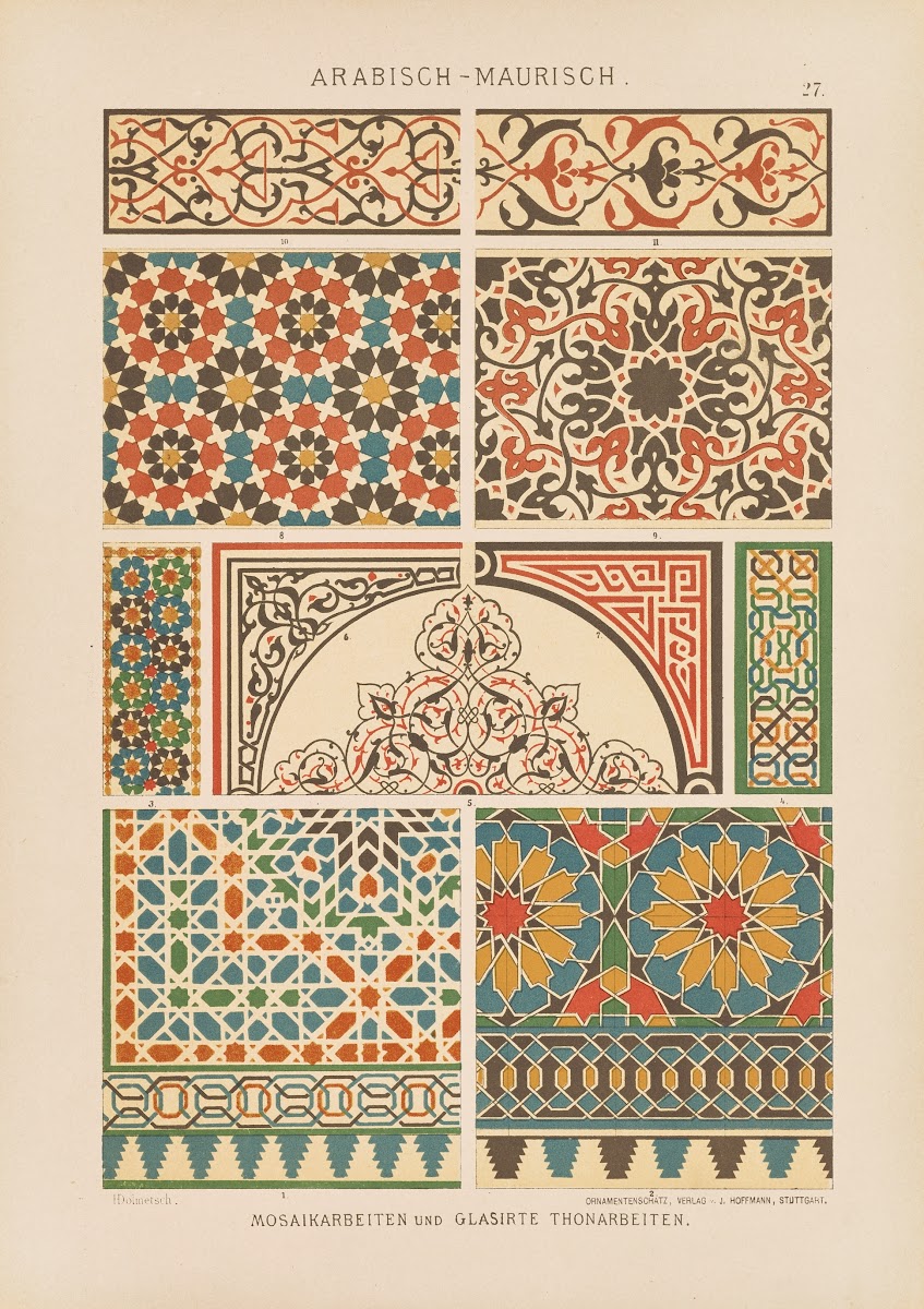 Arabisch Maurisch  Mosaikarbeiten und Glasirte Thonarbeiten 1887