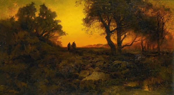 Twilight Landscape Flight Into Egypt 1878