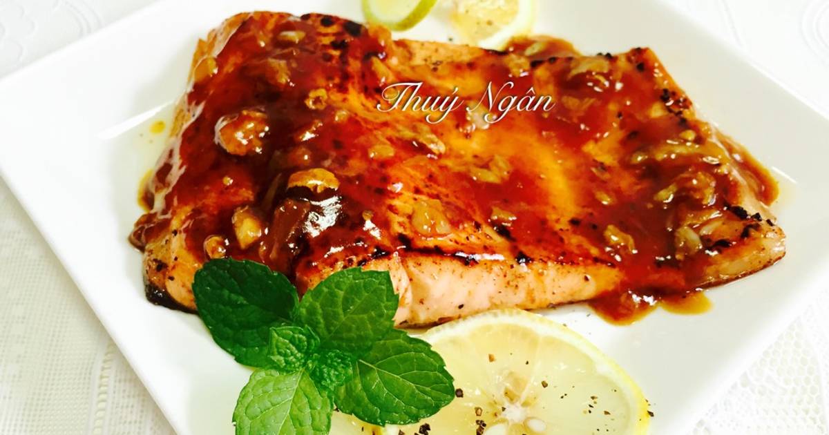 Cá hồi sốt bơ chanh