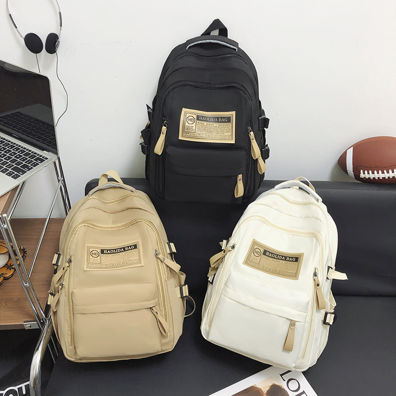 Double backpack, nylon, breathable, with pendant