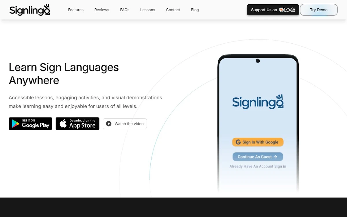 Captura de Signlingo:Learn Sign Languages