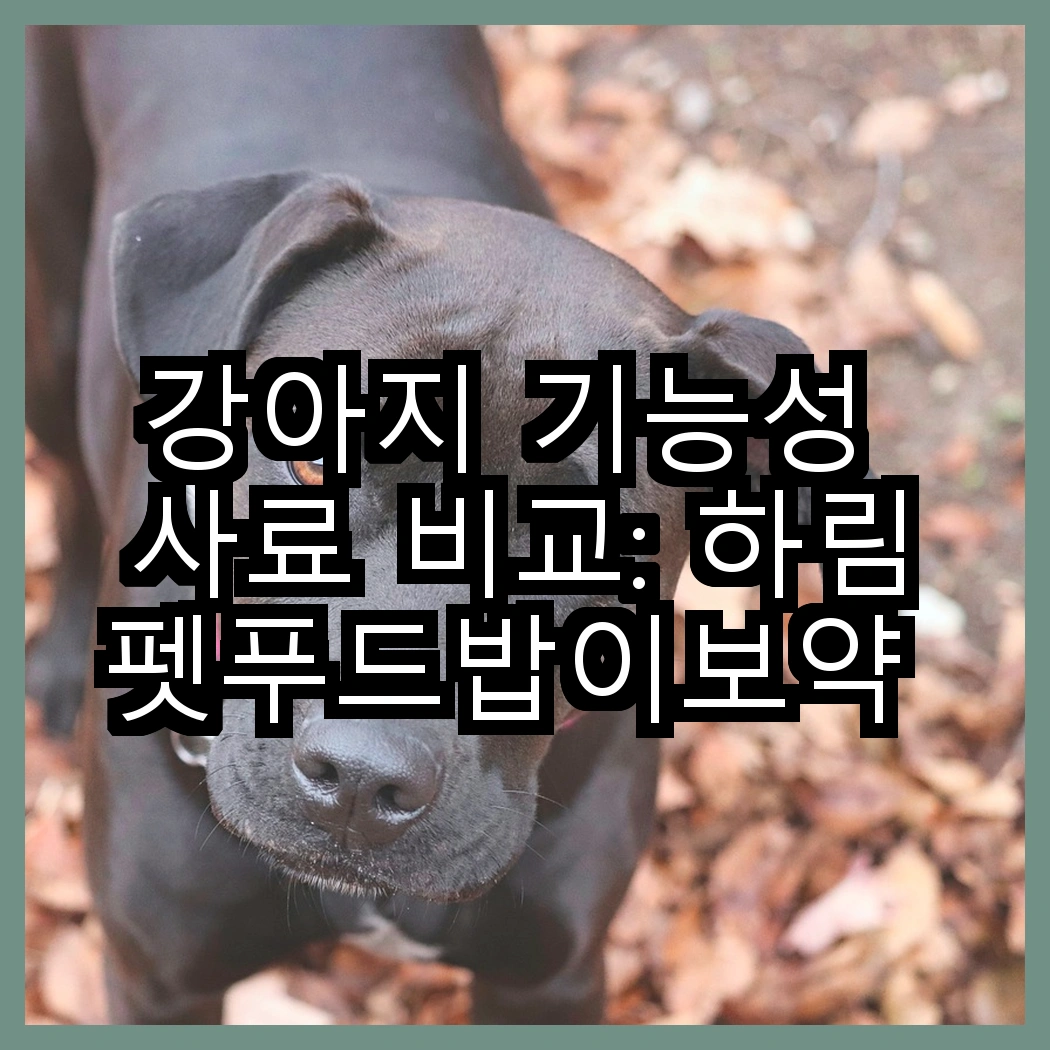 강아지 기능성 사료 비교: 하림펫푸드밥이보약 vs 건강백서, 어떤 선택이 더 좋을까? 썸네일