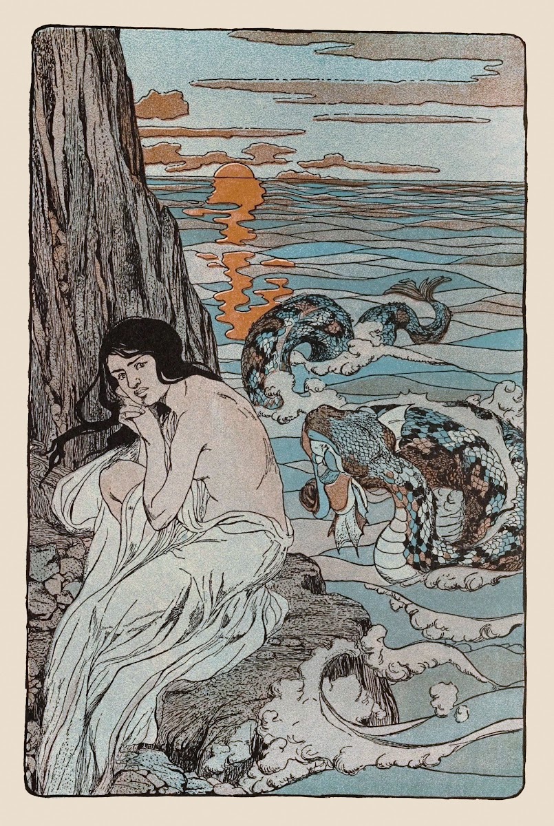 Andromeda crouched trembling on the rock waiting for what might befall 1901
