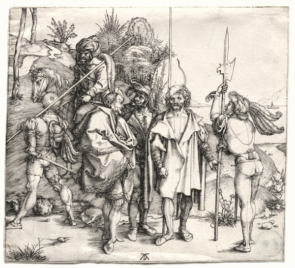 Five Soldiers and a Turk on Horseback probably 1496