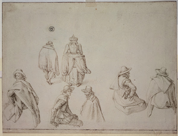 Figurenstudien für den Landsegelwagen des Simon Stevin ca 1602  1603