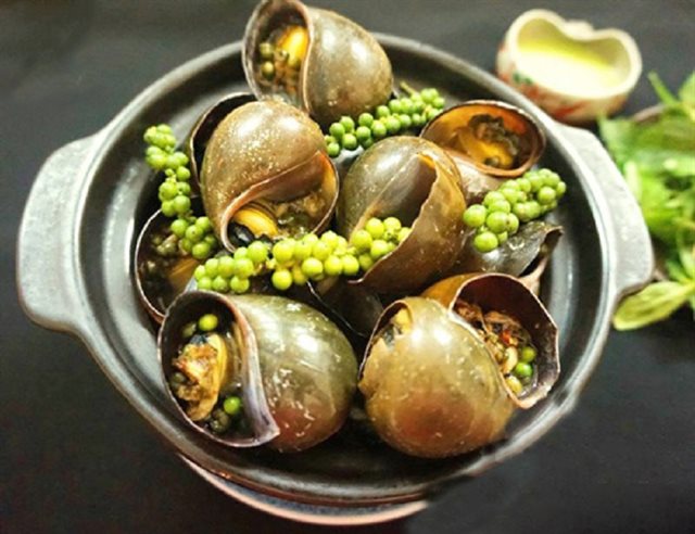 Ốc Hấp Tiêu Xanh