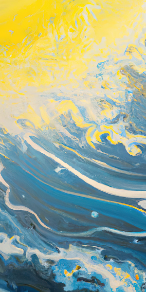 Ai Art, Painting, Sun, Water, Surreal 4K Wallpaper Background