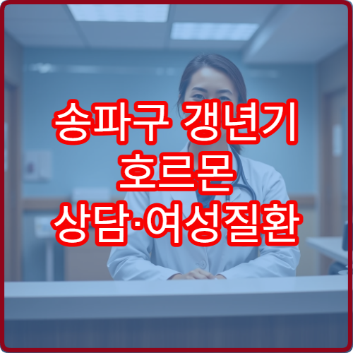 송파구 갱년기 호르몬 상담·여성질환 전문 병원 안내