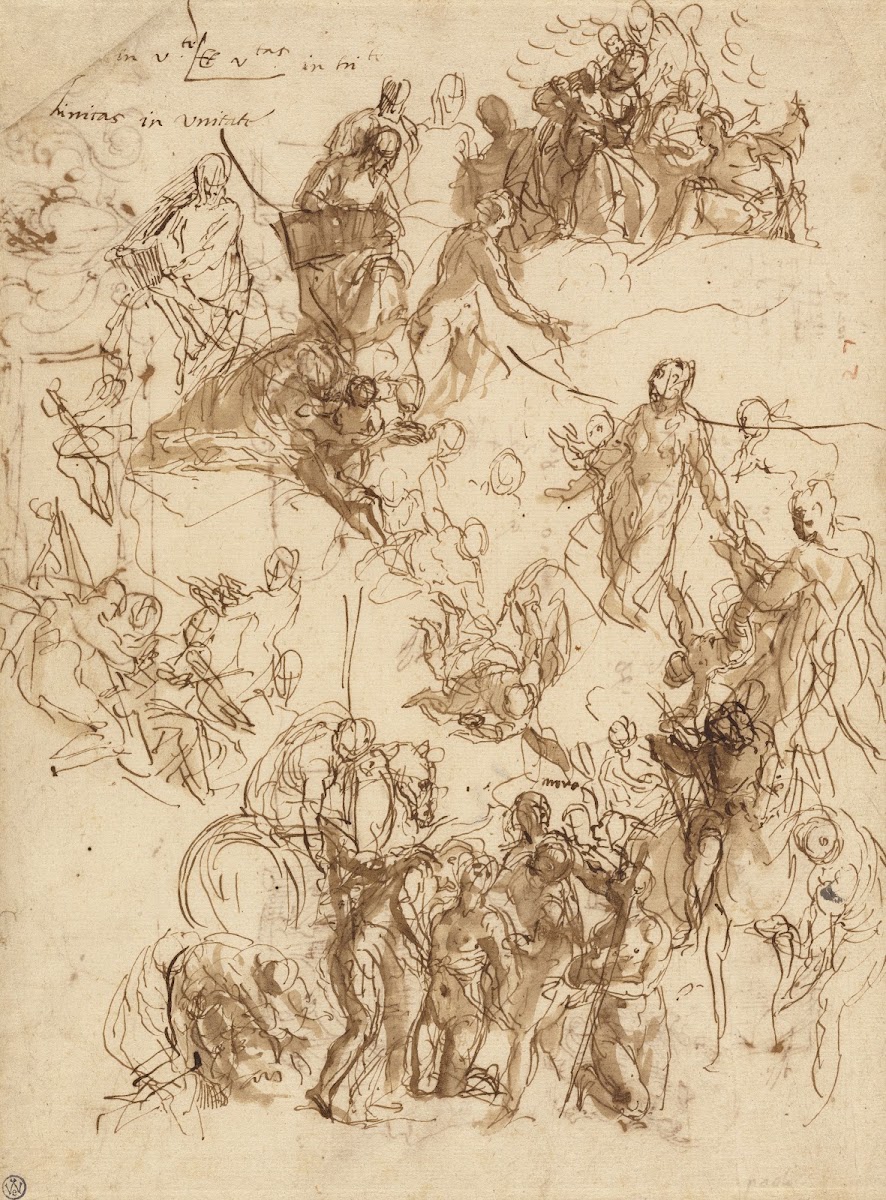 Sheet of Studies for The Martyrdom of Saint George 1566