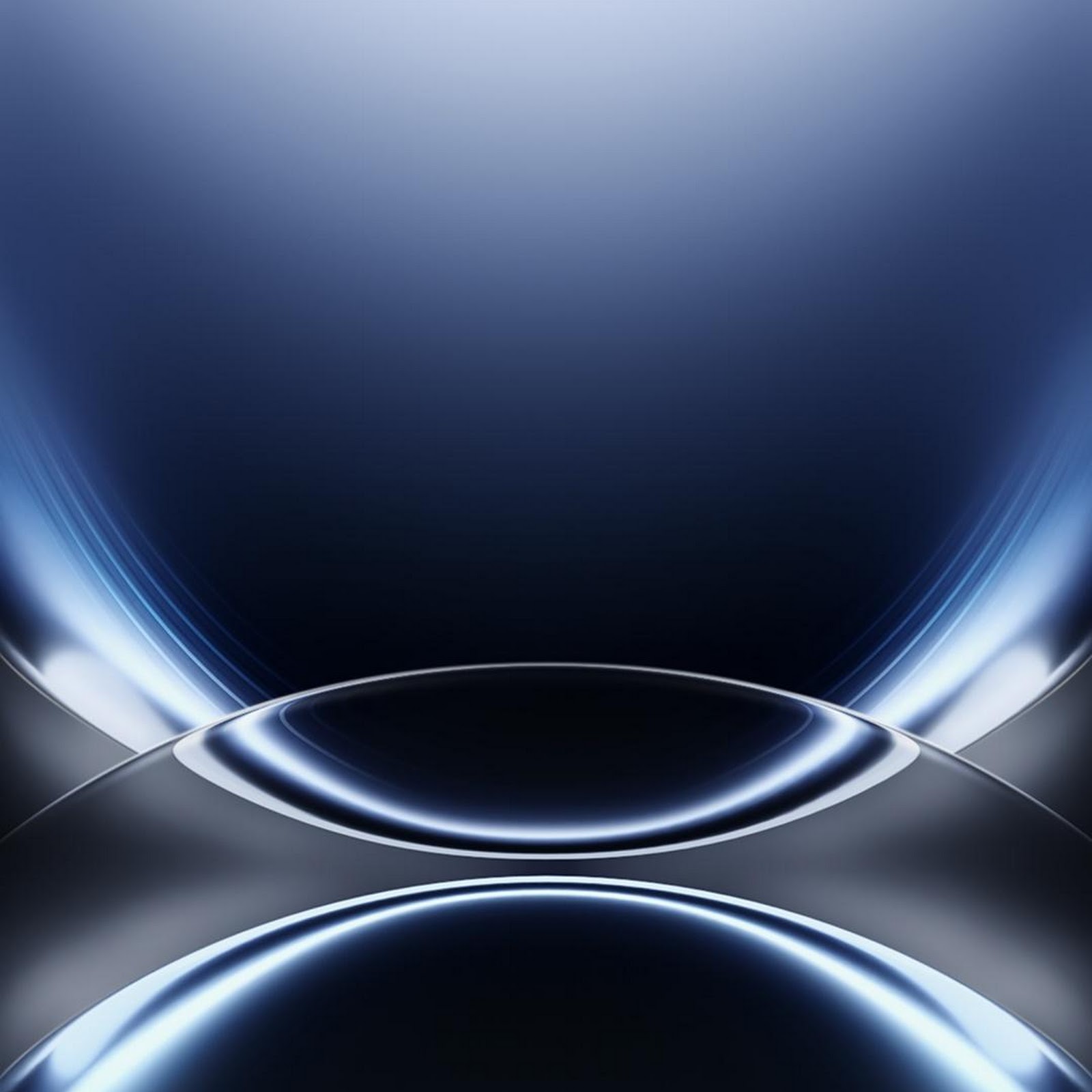 Download Abstract Blue Metallic Curves Full HD iPhone
