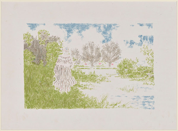 Femme en robe à rayures 1898