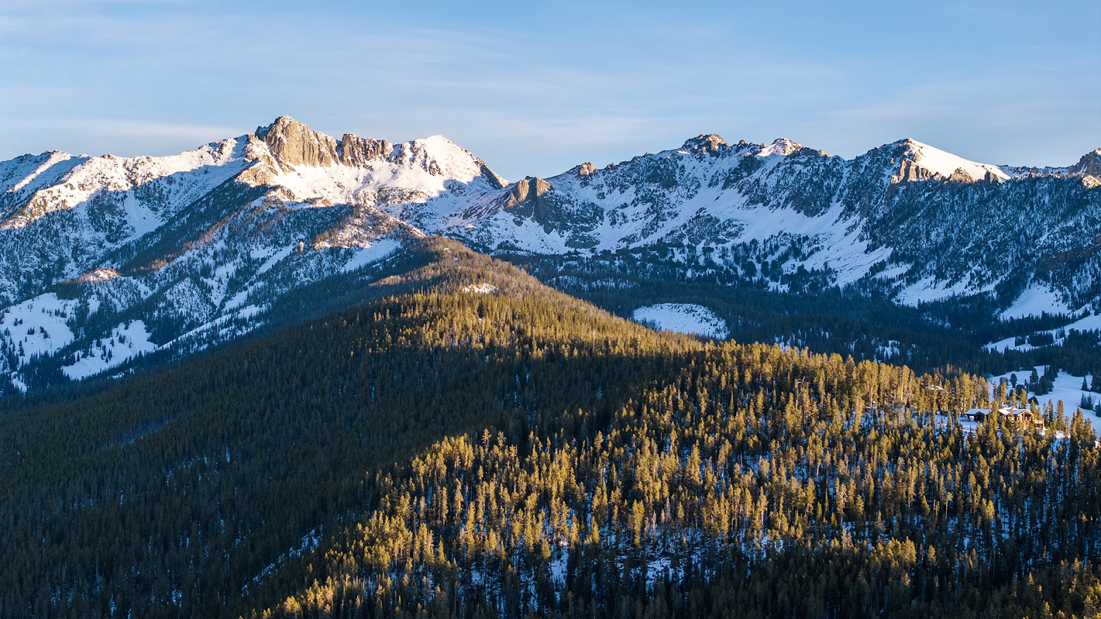 Big Sky Meadow Village with mountain scenery