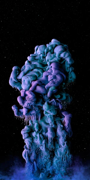 Liquid, Green, Purple, Petal, Marine Biology 2K iPhone Wallpaper Background