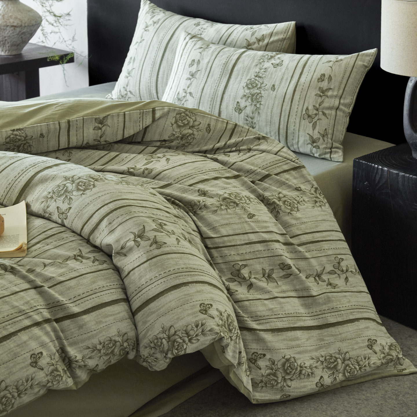 Pure Cotton Bedding Set, 4-piece, Vintage Style