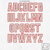 Stitch photo 2 of the Sport College Satin Stitch Embroidery Font embroidery design