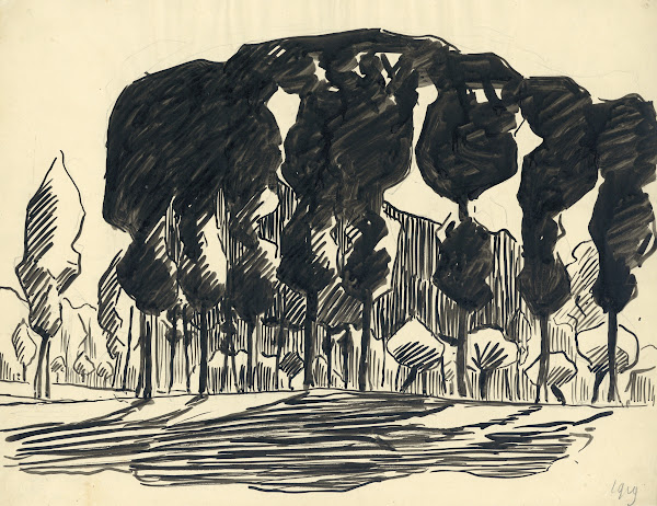 Landschap in inkt 1919