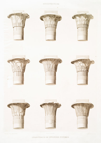 Architecture chapiteaux de diverses formes 1878