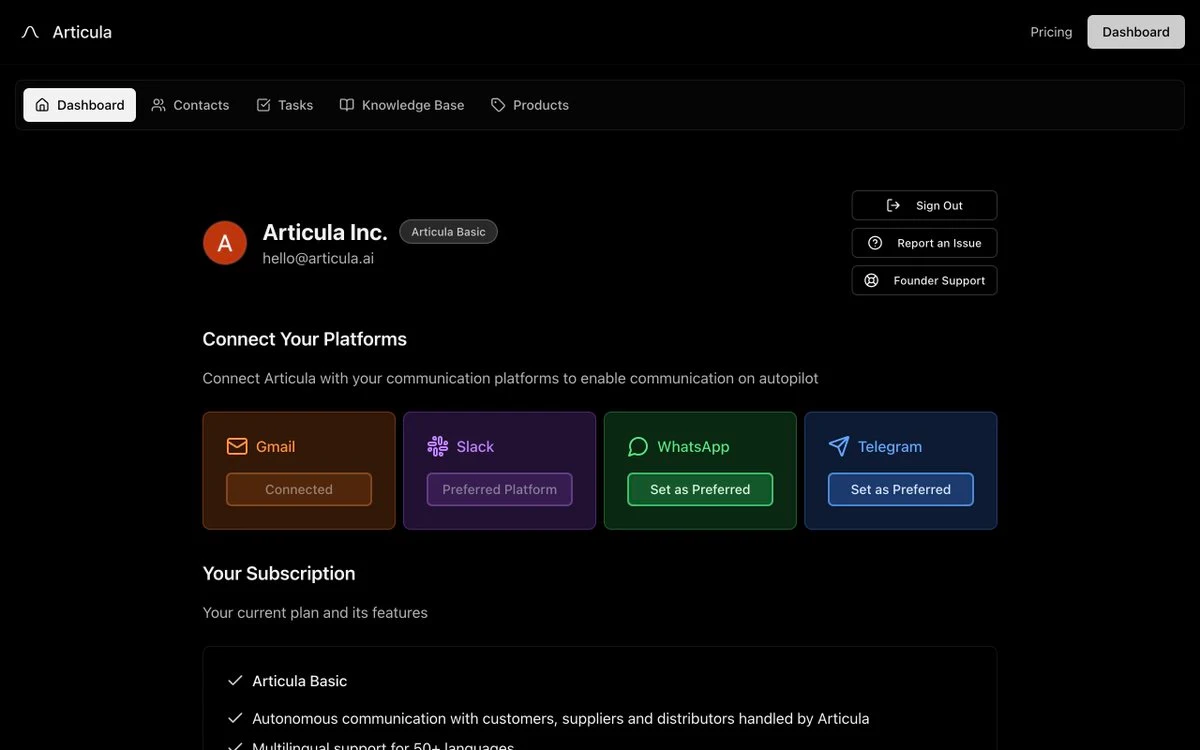 Captura de Articula: AI Interpreter