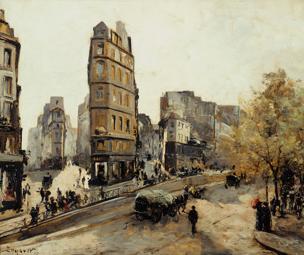 Les Rues de la Lune Beauregard et de Cléry vues de la porte Saint Denis 1887