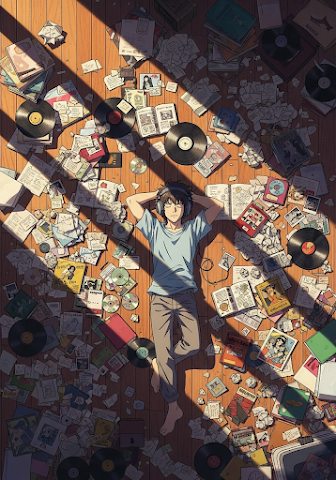 Anime Man Music Floor Scatter Light