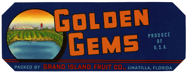 Golden Gems Citrus Label 1930 1950