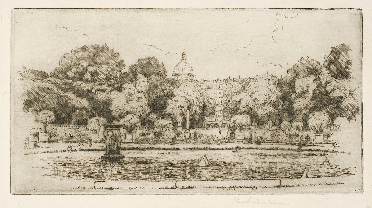 The Lusembourg Gardens in Paris 1906