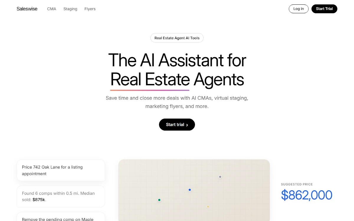 Captura de Saleswise | AI Tools for Real Estate Agents