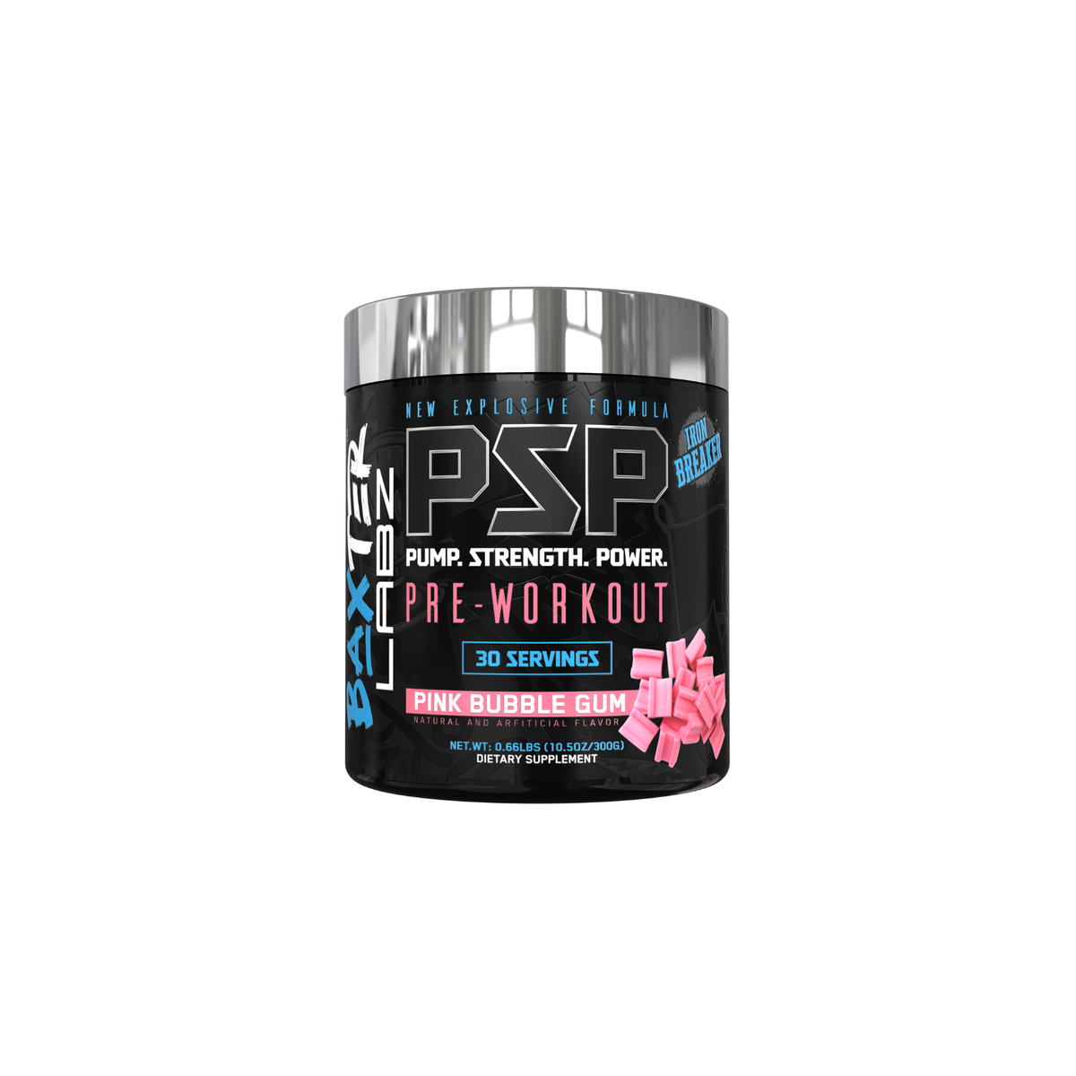 Baxter Labz PSP Pre – Workout — Pink Bubble Gum, 300g