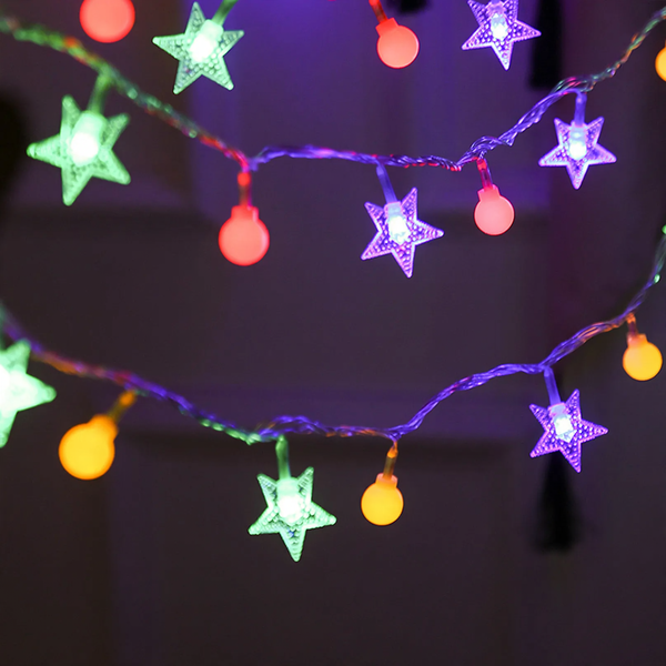 Decorative LED string lights with remote control
