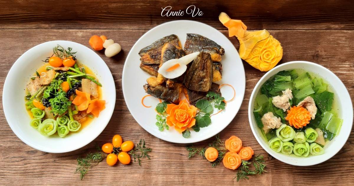 Mâm cơm xinh xắn và ngon miệng