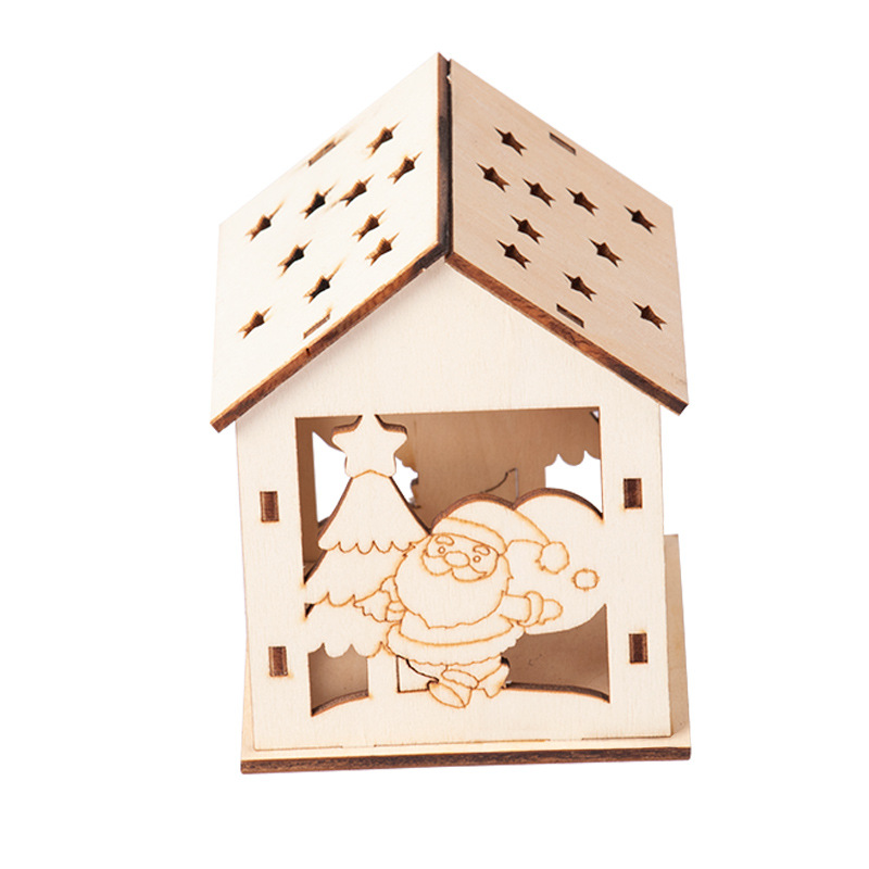 DIY wooden house, Christmas decoration to assemble