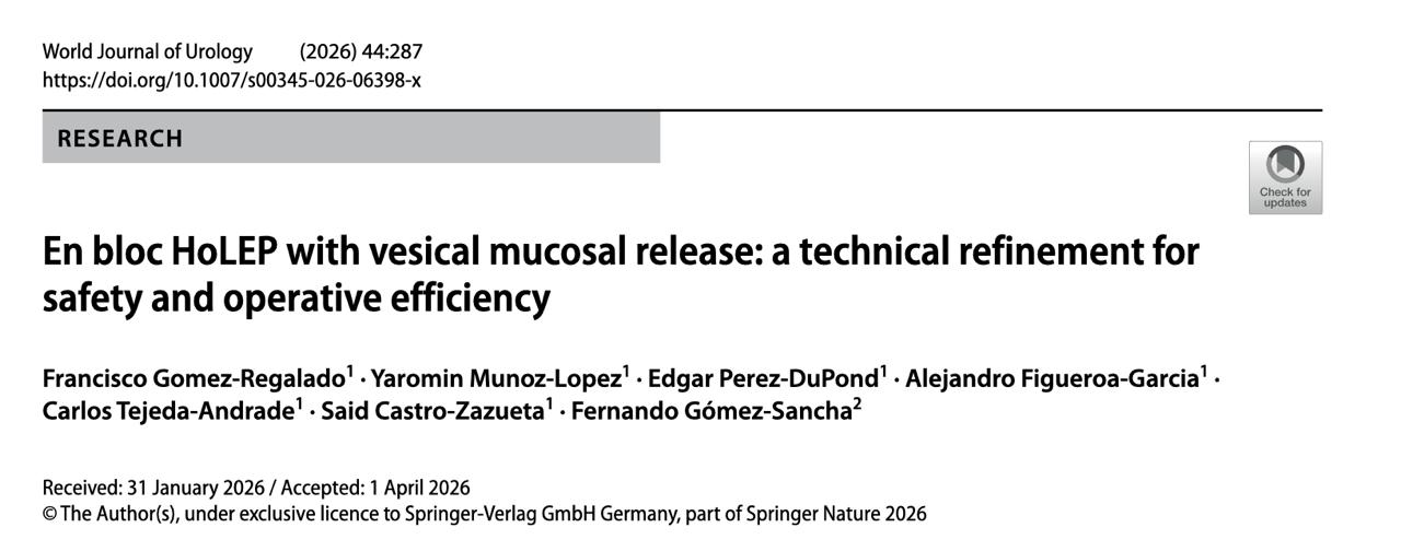 En bloc HoLEP with vesical mucosal release - World Journal of Urology 2026