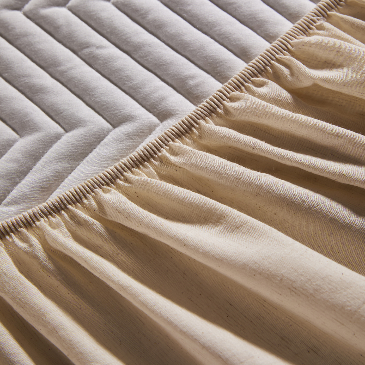 Cotton-Linen Fitted Sheet, Japanese Style
