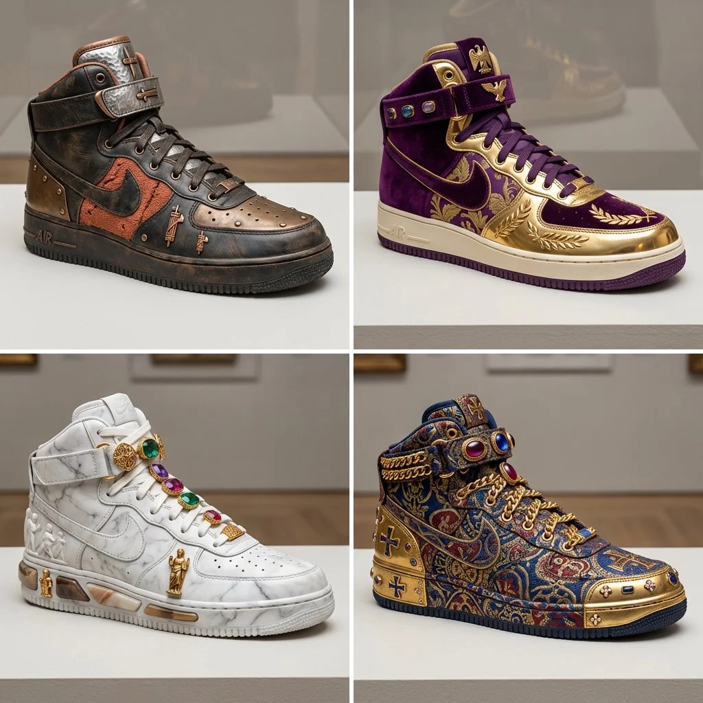 Diseño de zapatillas estilo Imperio Histórico