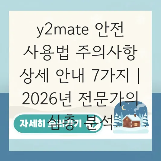y2mate 안전 사용법 주의사항 상세 안내