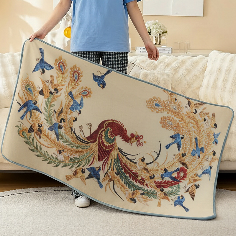 Kristallseide-Decke mit Blumenmuster, doppellagig