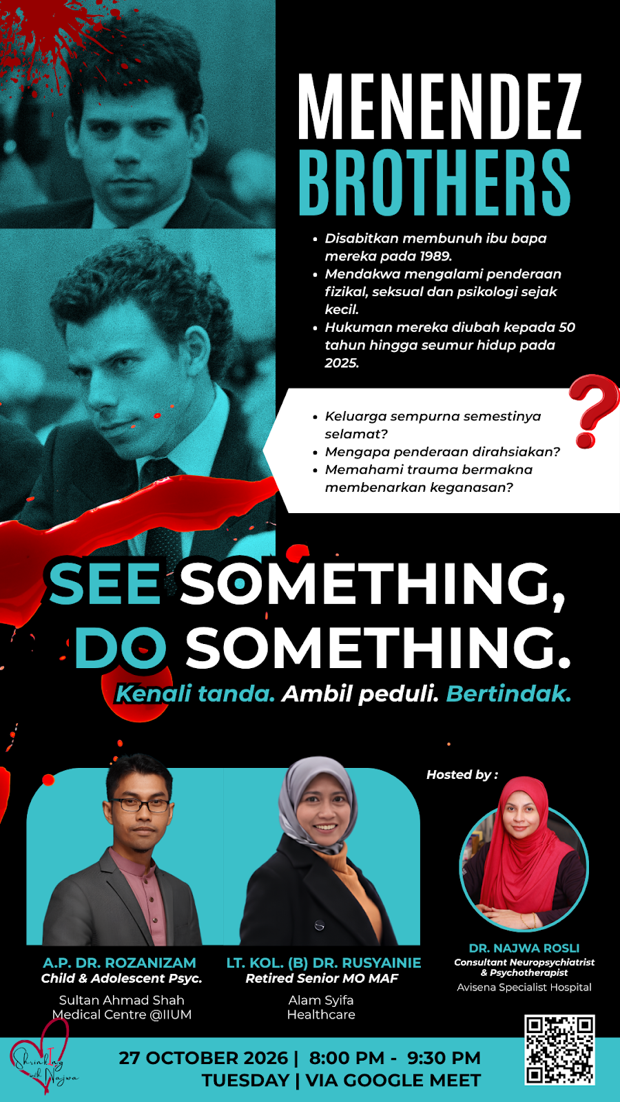 Poster Menendez Brothers - See Something Do Something