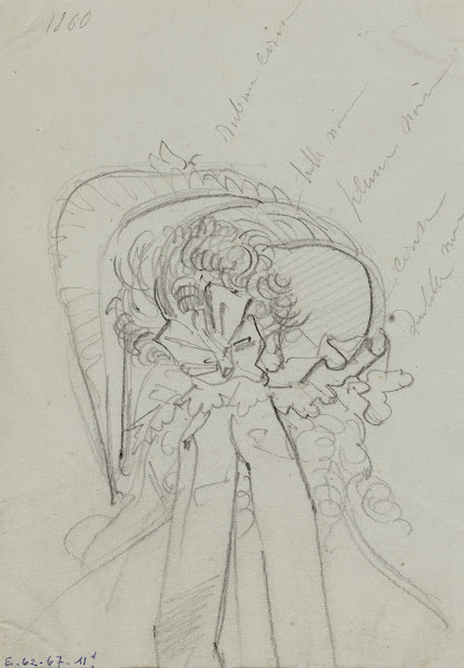 Détail dune coiffe vue de dos 1860