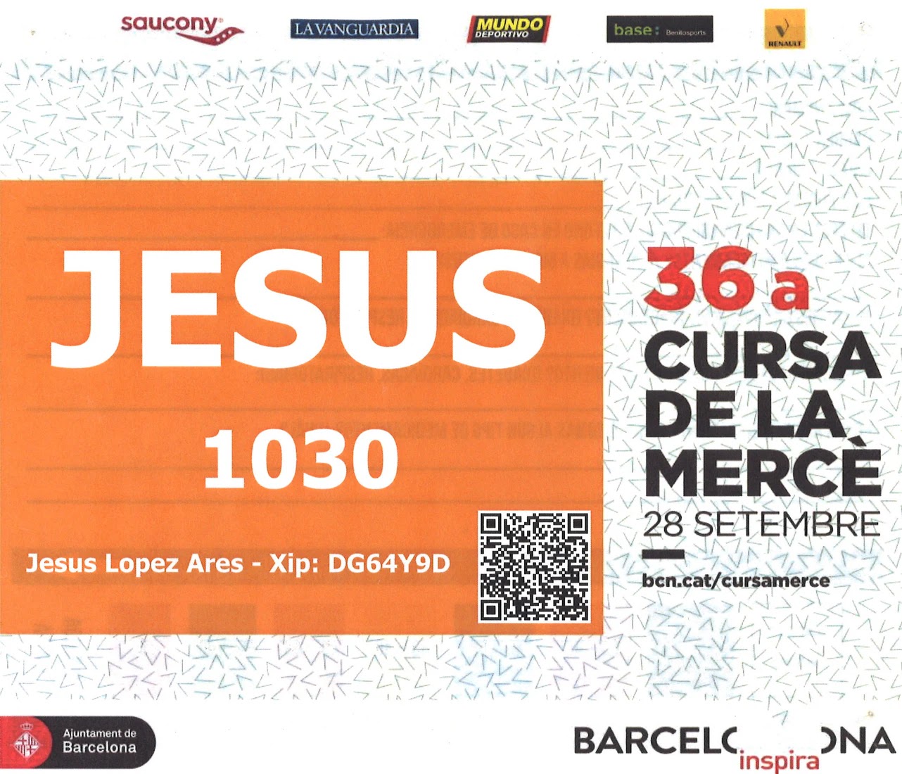 Dorsal de Cursa de la Mercé