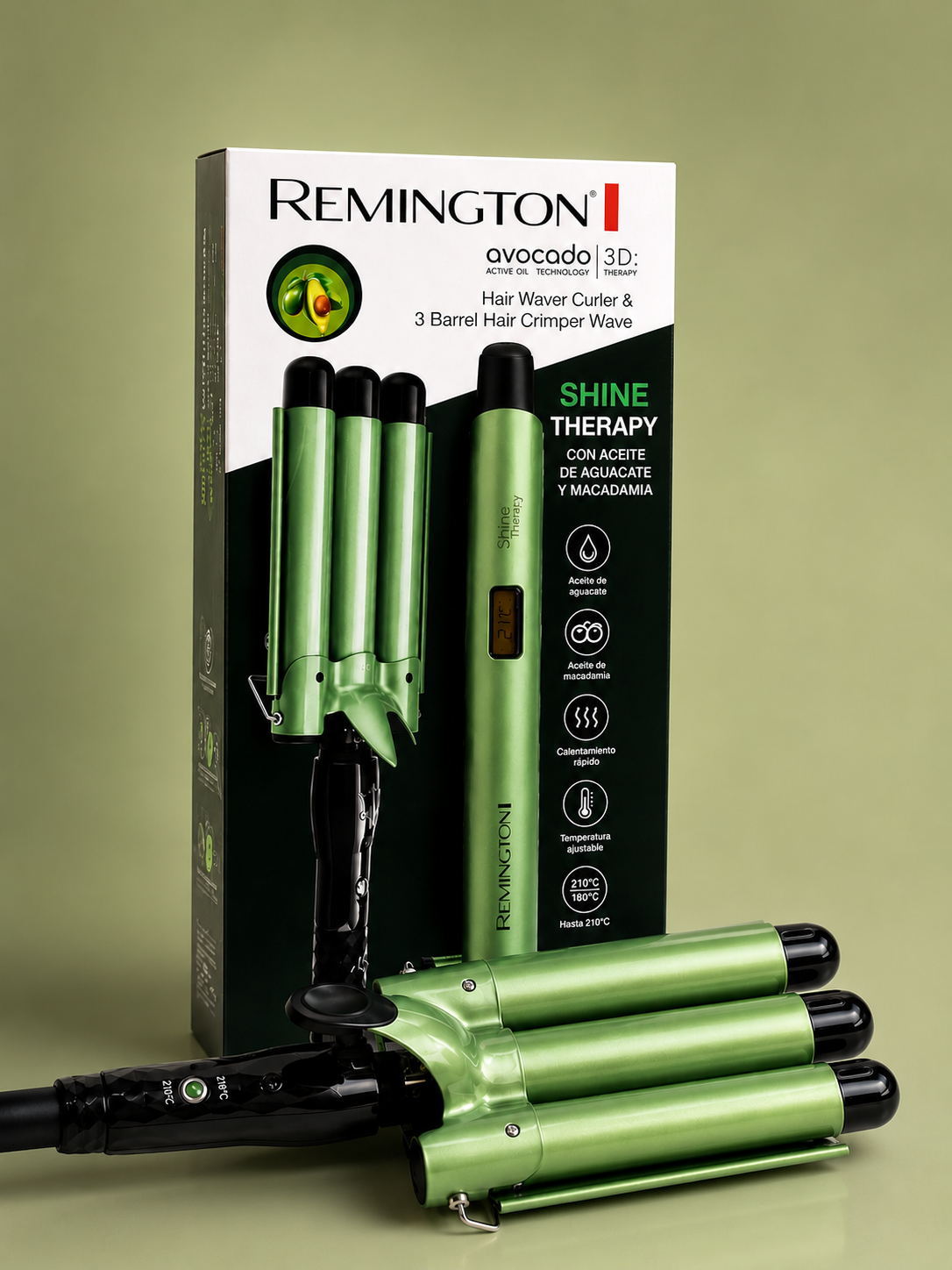 Remington Shine Therapy 3 Barrel Hair Waver Curler