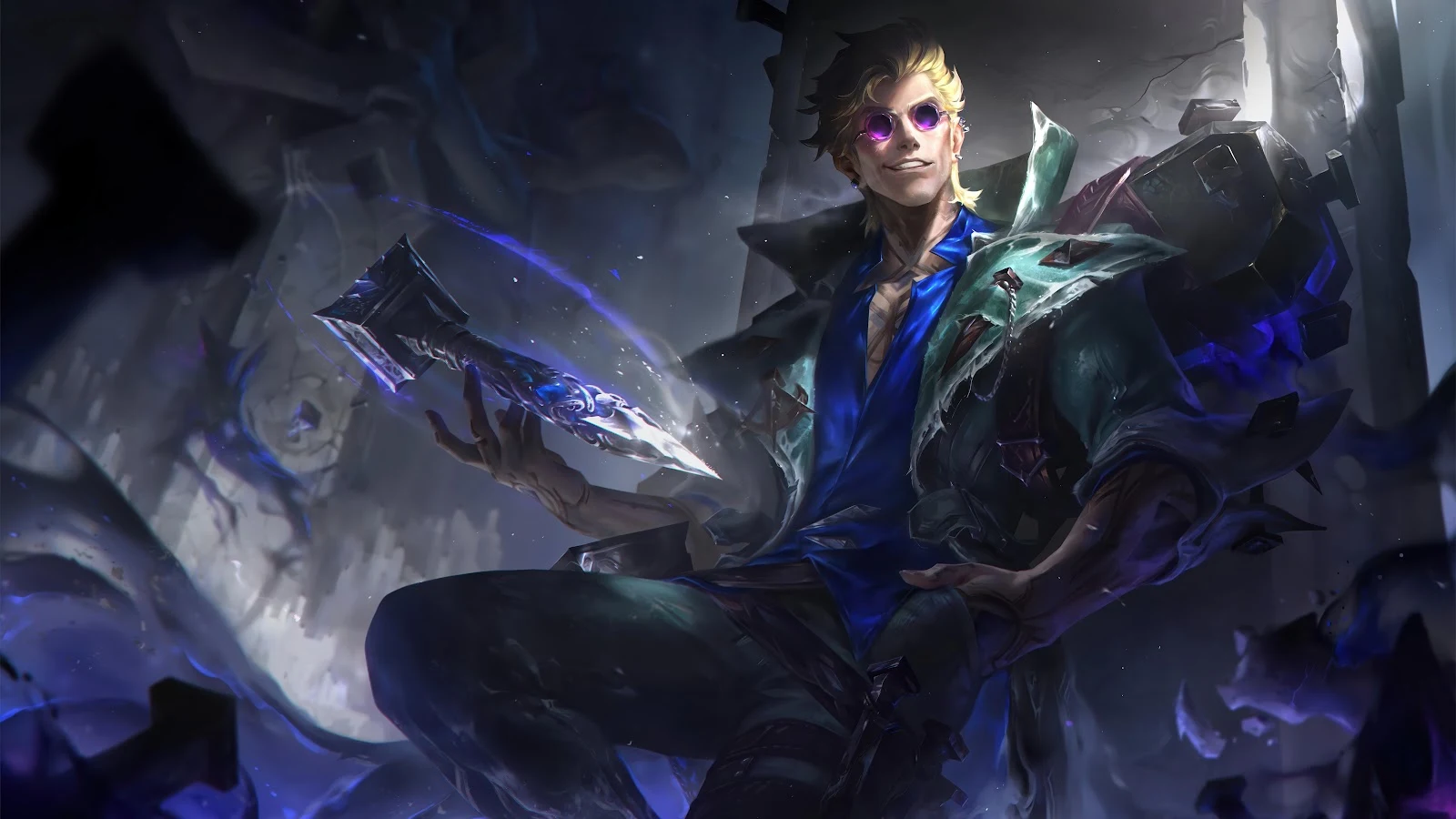 Anime Character Holding Glowing Dagger - Digital Art 8K Wallpaper (7680x4320)