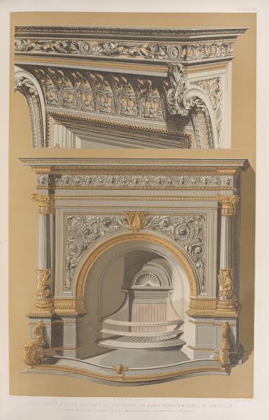 Portions of stoves designed by A Stevens for Hoole Robson  Hoole of Sheffield 18