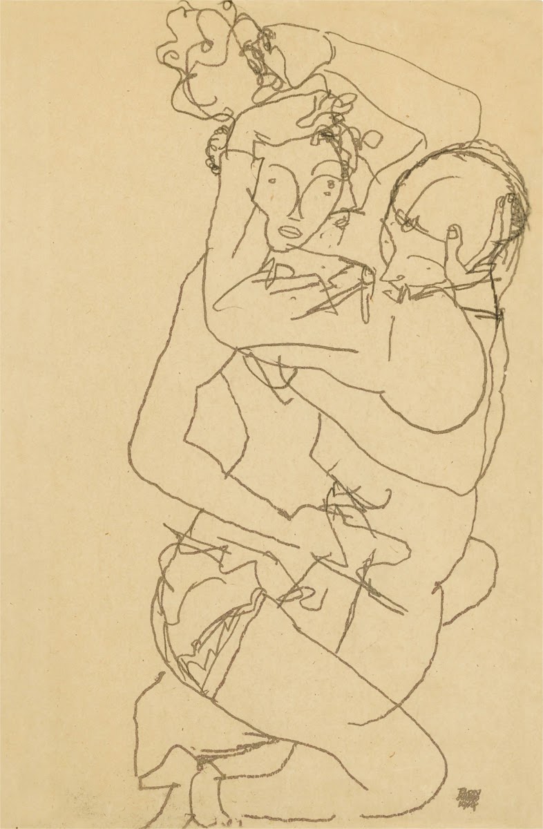 Paar Im Umarmung Couple embracing 1914
