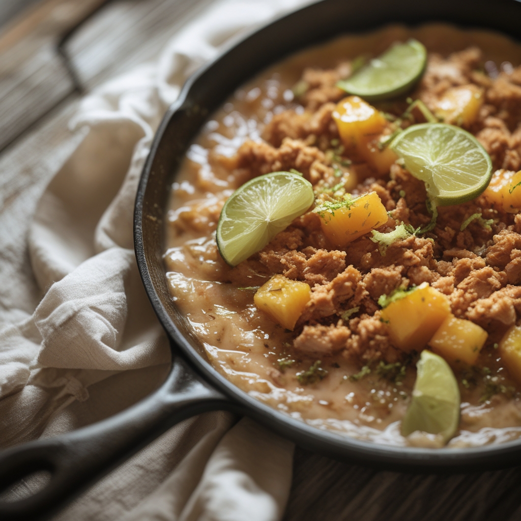 Coconut Lime Turkey Skillet with Pineapple Jalapeño Glaze
