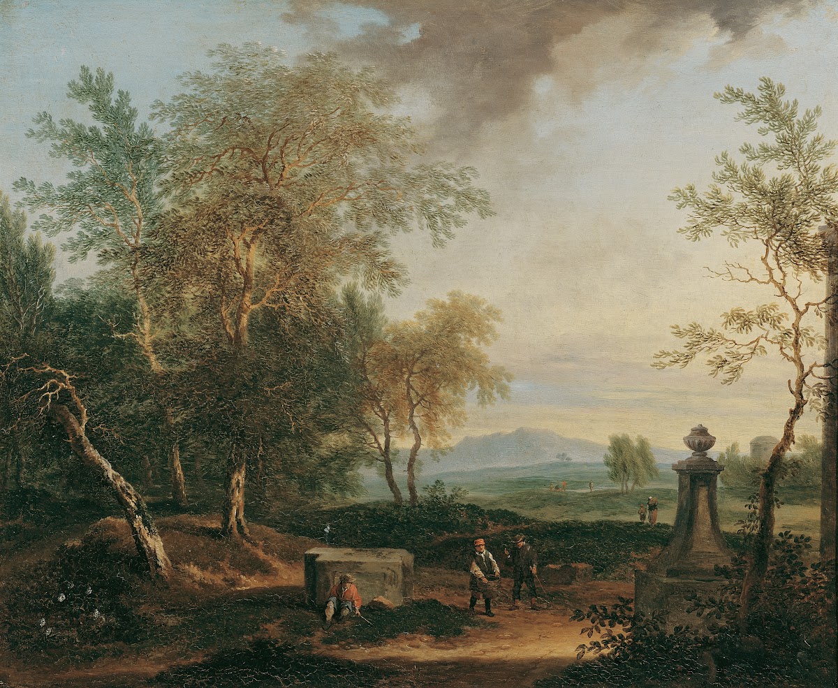 Landschaft mit Postament 1753