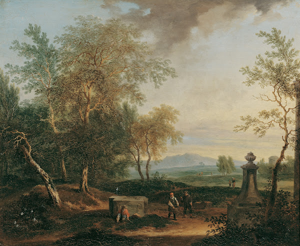 Landschaft mit Postament 1753