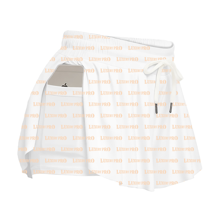 AOP double-layered short skirt